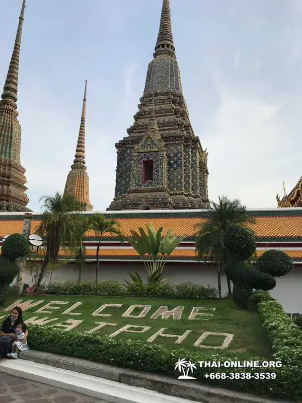 Grand Palace in Bangkok, Wat Pho and Wat Phra Kaew, Chao Phraya river cruise, buffet lunch at 77th floor of Baiyoke Sky tower, revolving deck on the top of it - photo 28
