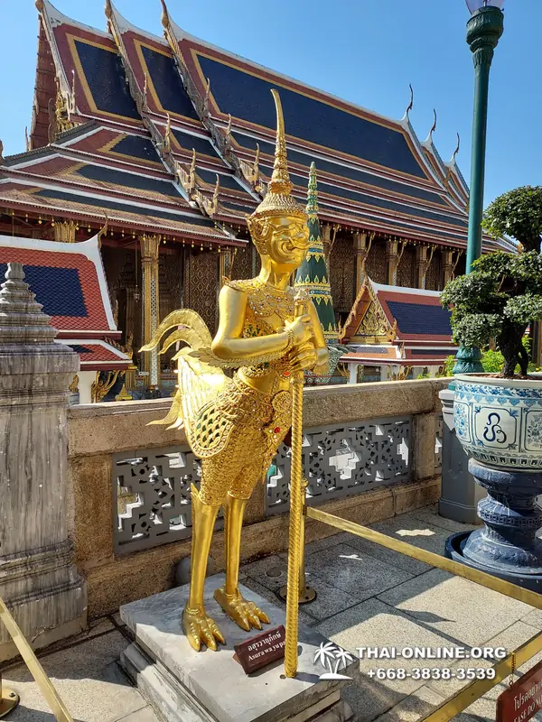 Grand Palace in Bangkok, Wat Pho and Wat Phra Kaew, Chao Phraya river cruise, buffet lunch at 77th floor of Baiyoke Sky tower, revolving deck on the top of it - photo 3