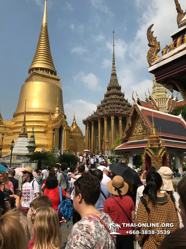 Grand Palace in Bangkok, Wat Pho and Wat Phra Kaew, Chao Phraya river cruise, buffet lunch at 77th floor of Baiyoke Sky tower, revolving deck on the top of it - photo 15