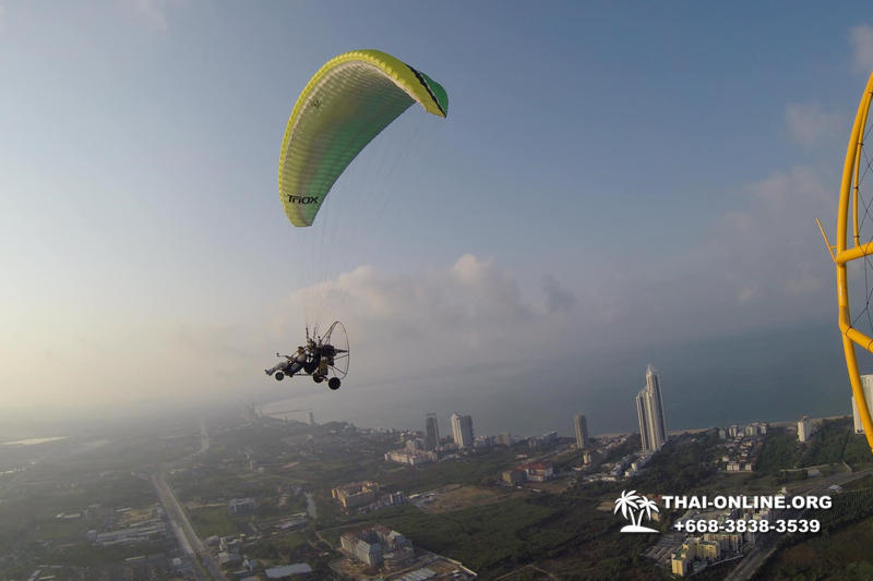 Flight over the city of Pattaya, the island of Koh Lan or the jungle on a paraglider in tandem, paratrike, motorized hang glider, paramotor or gyrocopter - photo 40