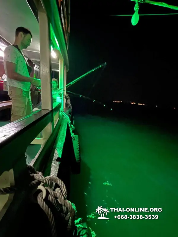 Night-time sea fishing for squids in Pattaya Bay Thailand - photo 6