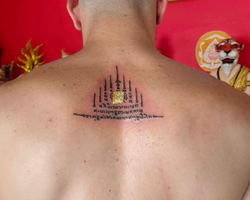 Tattoo Sak Yant Ajan Chalee from Pattaya in Thailand photo 67